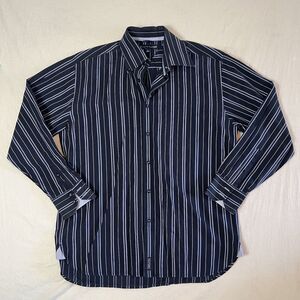 Tommy Hilfiger Men’s Long Sleeve Button Up Dress Shirt Size M Dark Blue